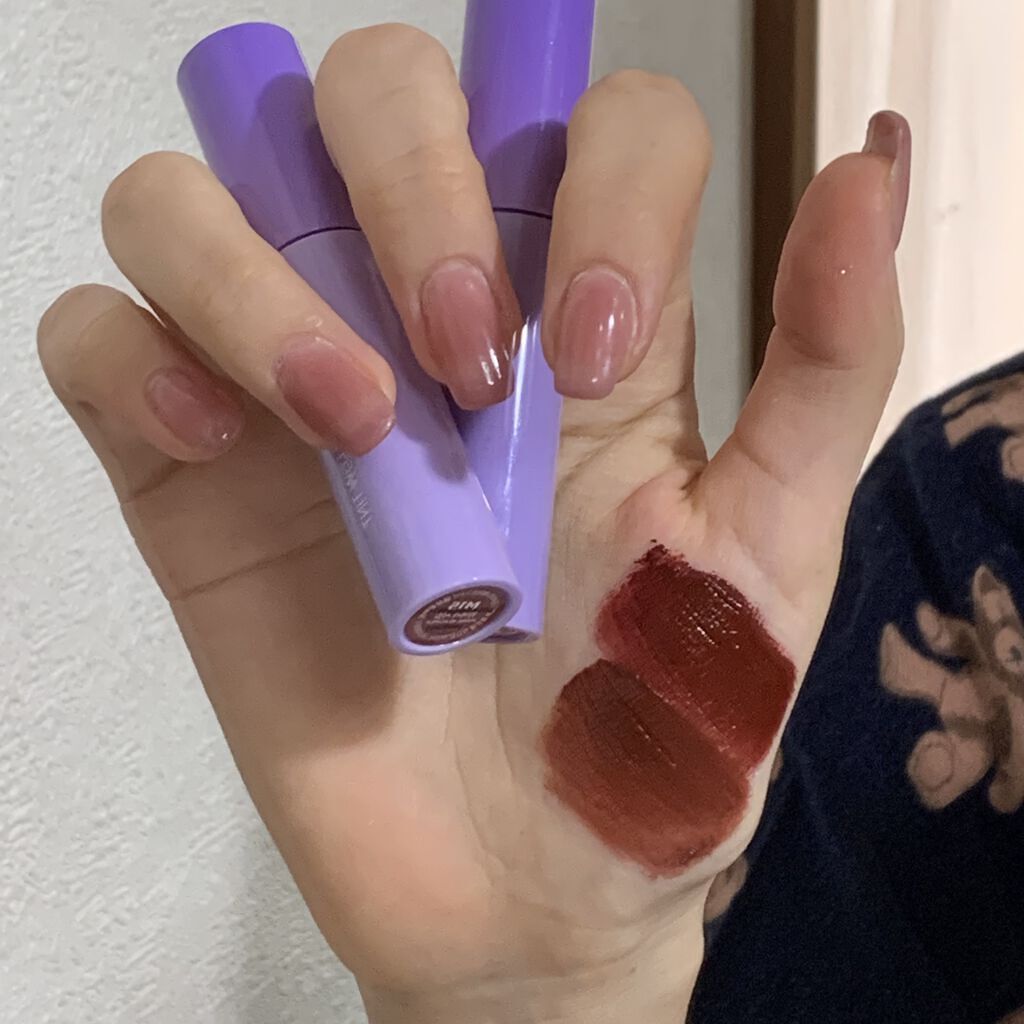 ドリーミーレイトナイト メロウティント M14 ランバーマルーン/MERZY/リップティントを使ったクチコミ（3枚目）