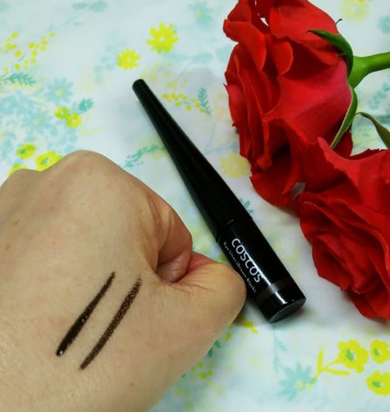 ロングラスティングアイライナー ブラウンブラック/COSCOS/リキッドアイライナーを使ったクチコミ(3枚目)