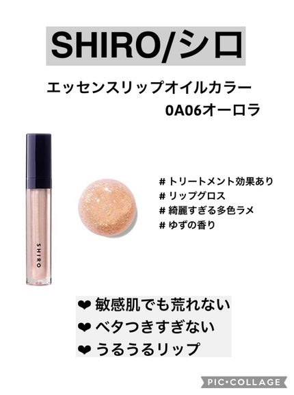 エッセンスリップオイルカラー/SHIRO/リップオイルを使ったクチコミ(2枚目)