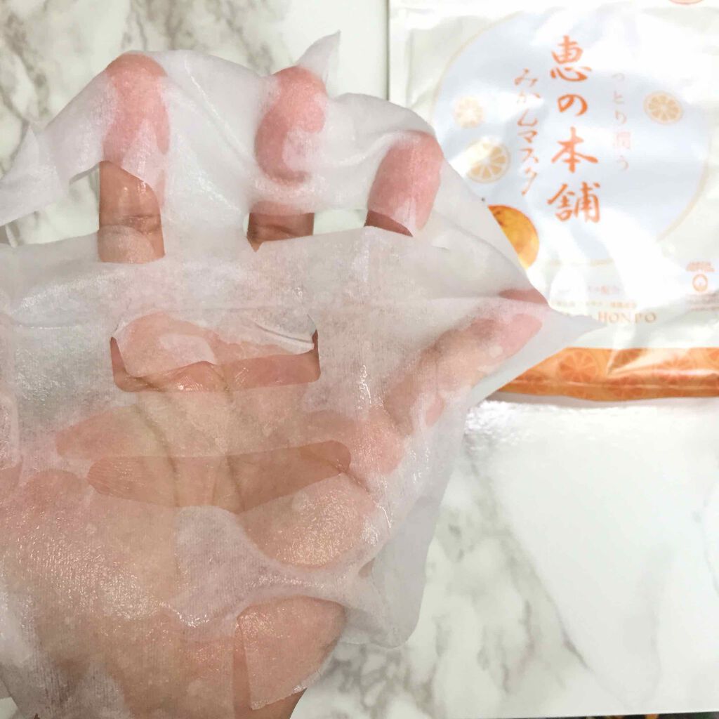 フルーツマスク みかん (しっとり)/恵の本舗/シートマスク・パックを使ったクチコミ（3枚目）