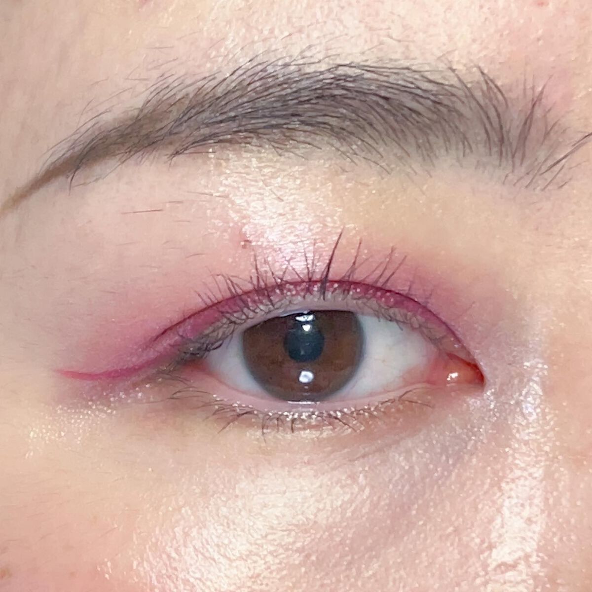 ろく on LIPS 「up忘れてたよ〜😂今日はテンション上げるためにピンクメイクでし..」(4枚目)