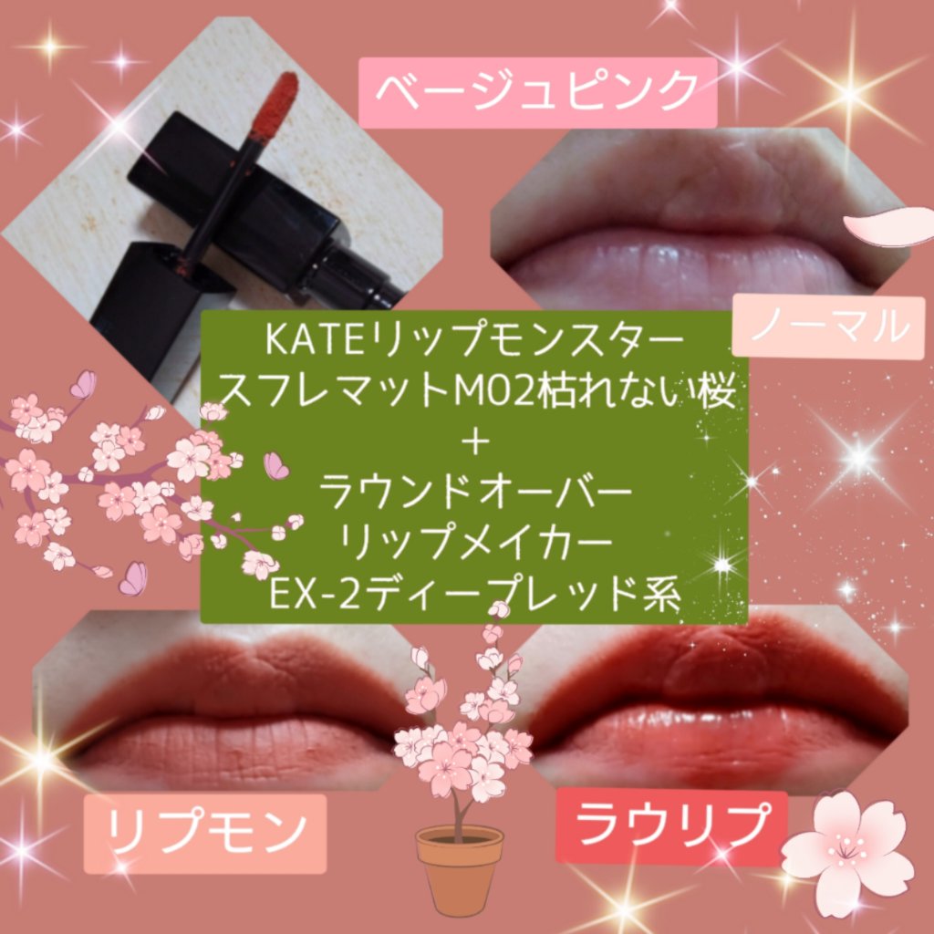 リップモンスター スフレマット/KATE/口紅を使ったクチコミ（2枚目）