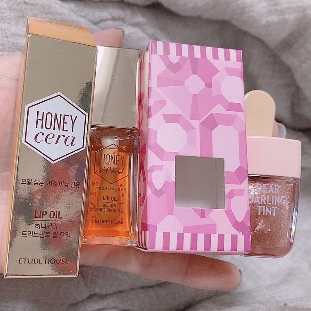 Hセラ トリートメント リップオイル/ETUDE/リップグロスを使ったクチコミ（3枚目）