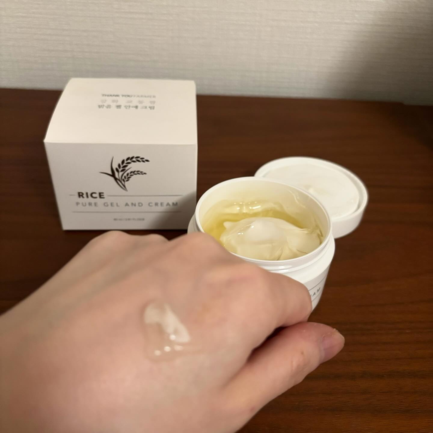 ライスピュアジェル＆クリーム/THANK YOU FARMER/フェイスクリームを使ったクチコミ（2枚目）