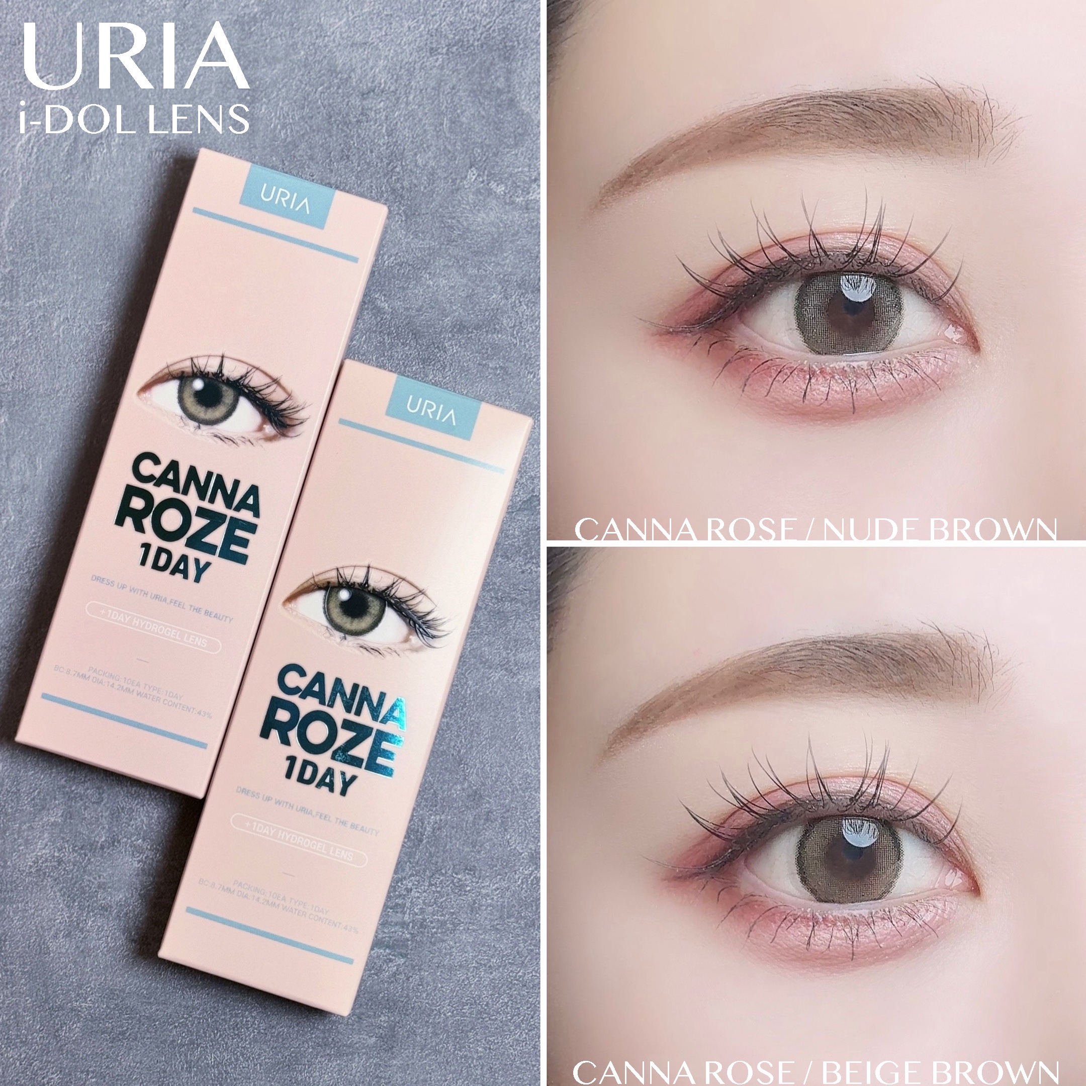 CANNA ROZE 1DAY/URIA/ワンデー（１DAY）カラコンを使ったクチコミ（1枚目）