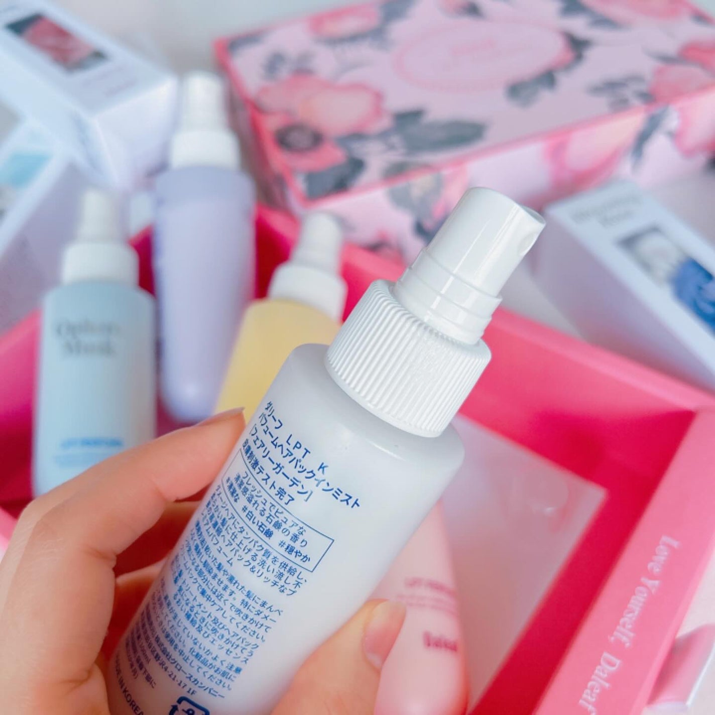 パフュームヘアパックインミスト Pink Breeze/Daleaf/アウトバストリートメントを使ったクチコミ(5枚目)