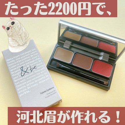 パレットアイブロウ レッドブラウン/&be/パウダーアイブロウを使ったクチコミ(1枚目)