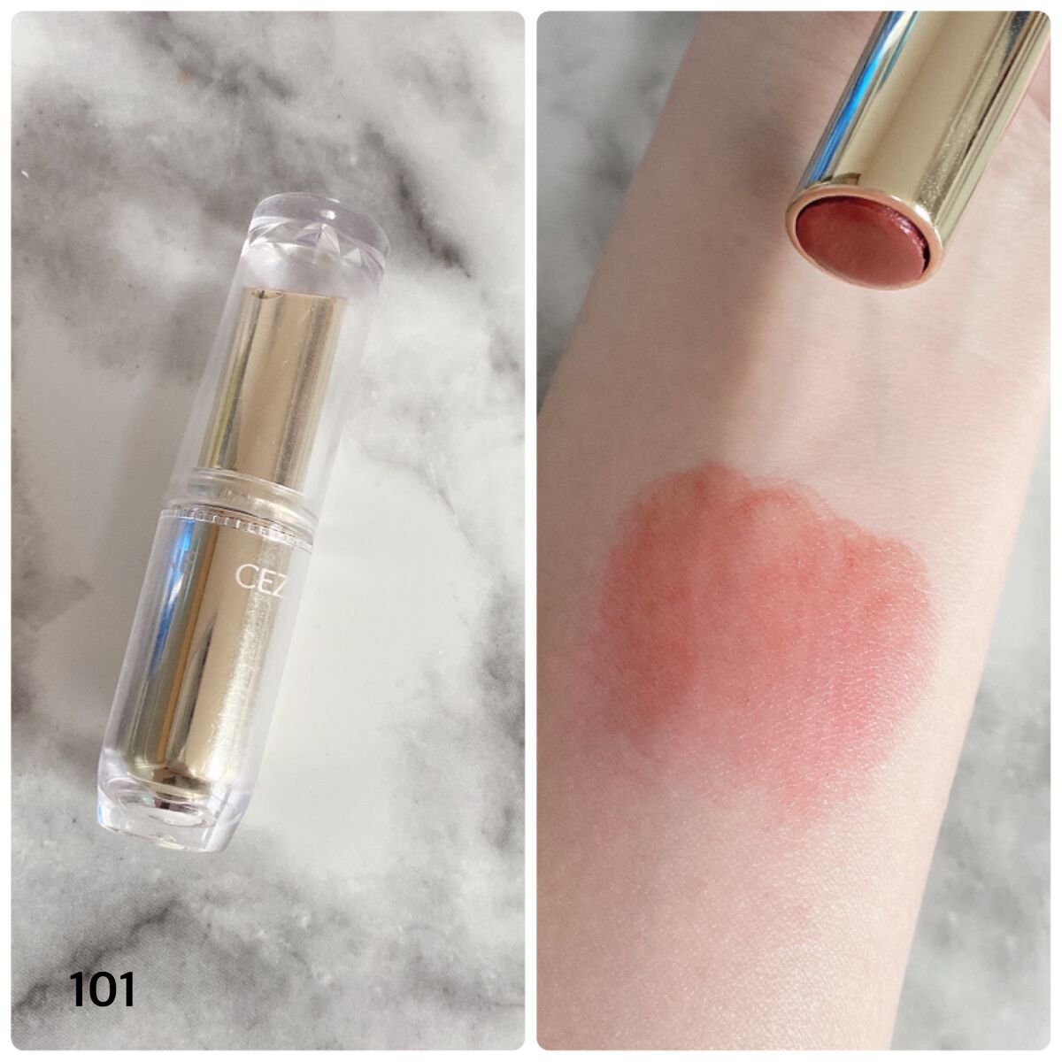 ラスティンググロスリップ/CEZANNE/口紅を使ったクチコミ（1枚目）