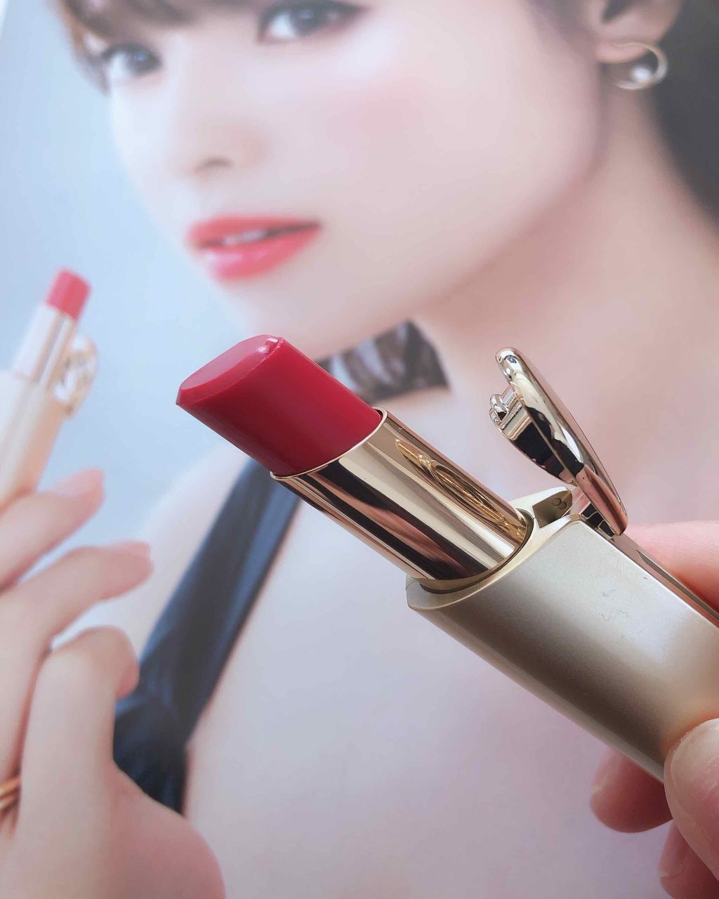 ジュピエル ワンタッチリップスティック/メナード/口紅を使ったクチコミ(2枚目)