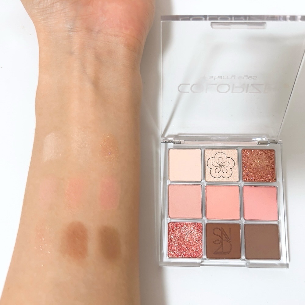 カラーライズスターリーアイズ 03 ピーチブロッサム/S2ND/アイシャドウパレットを使ったクチコミ（3枚目）