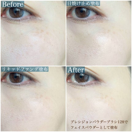 プレシジョンパウダーブラシ 128/MAKE UP FOR EVER/メイクブラシを使ったクチコミ(6枚目)