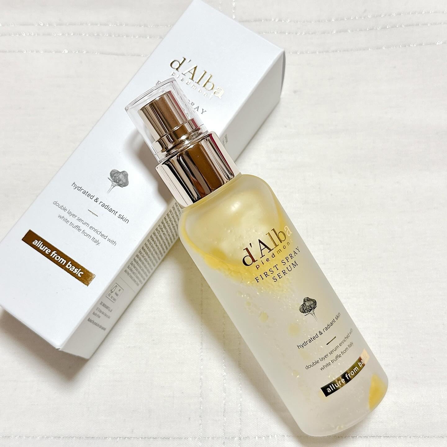 ダルバ ホワイトトリュフファーストスプレーセラム/ダルバ/ミスト状化粧水を使ったクチコミ（1枚目）