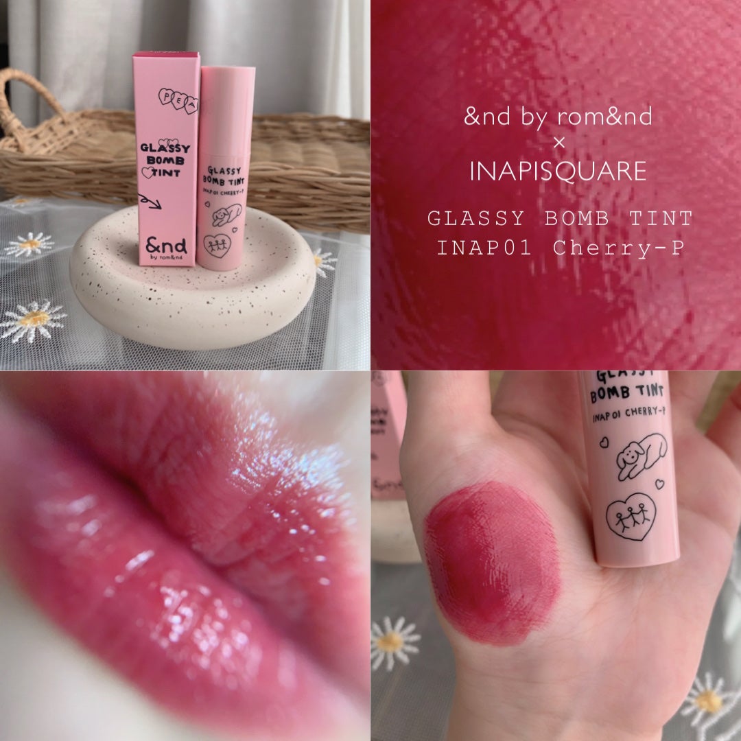 グラッシーボムティント/&nd by rom&nd/リップティントを使ったクチコミ(1枚目)