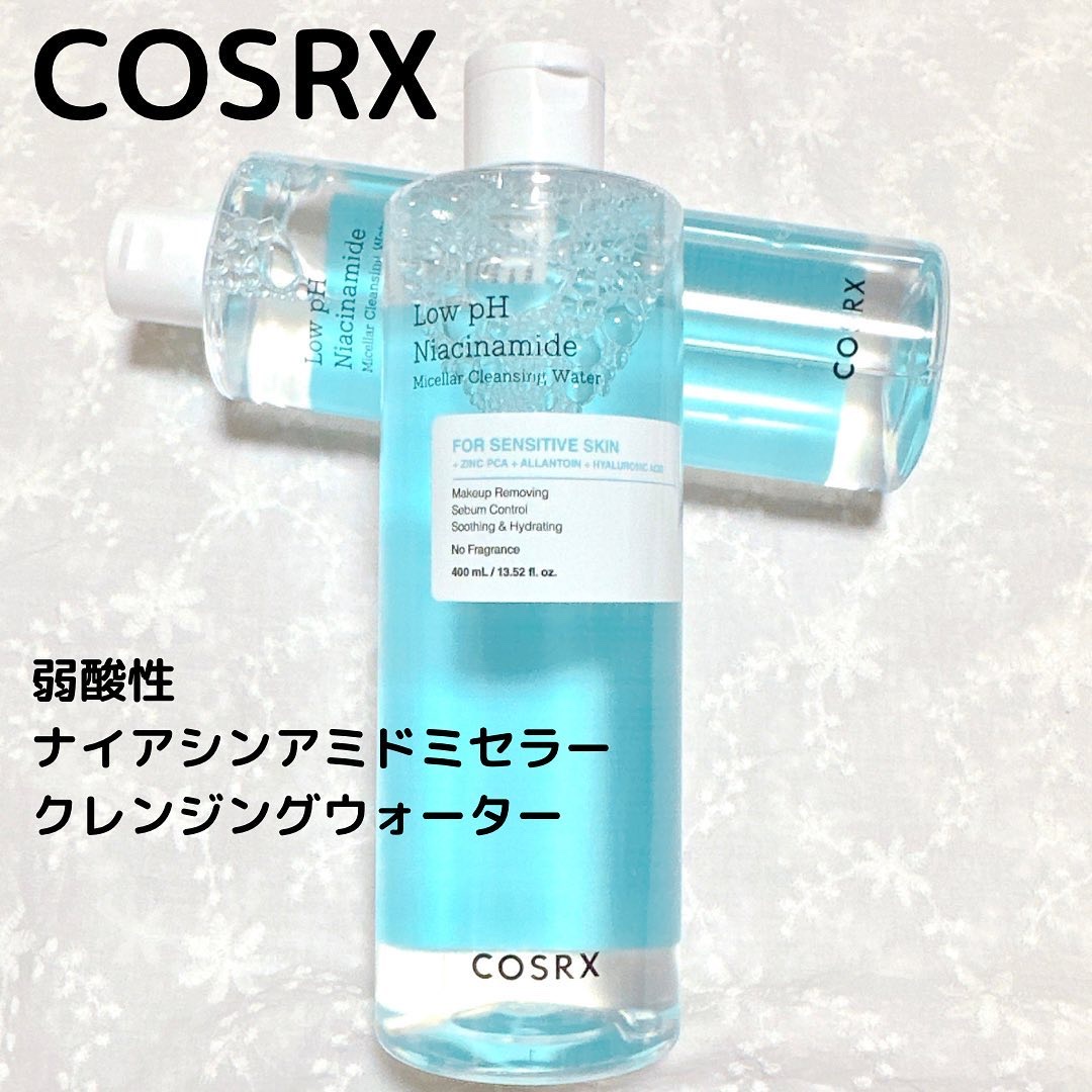 弱酸性 ナイアシンアミド ミセラークレンジングウォーター/COSRX/クレンジングウォーターを使ったクチコミ（1枚目）
