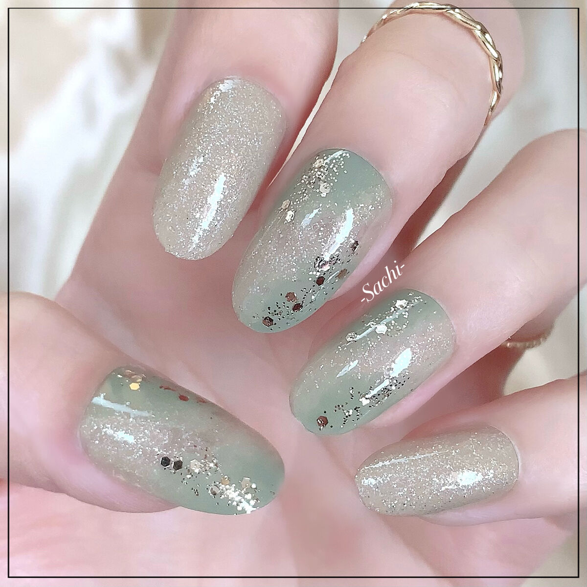 プレイフル アップデートネイル pun-08 シャンパンゴールド/PLAYFUL/オールインワンネイルを使ったクチコミ（2枚目）