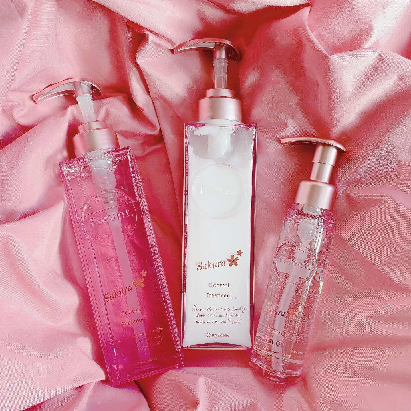 プルント　コントロール美容液ヘアオイル　サクラ  80mL/Purunt./ヘアオイルを使ったクチコミ（1枚目）