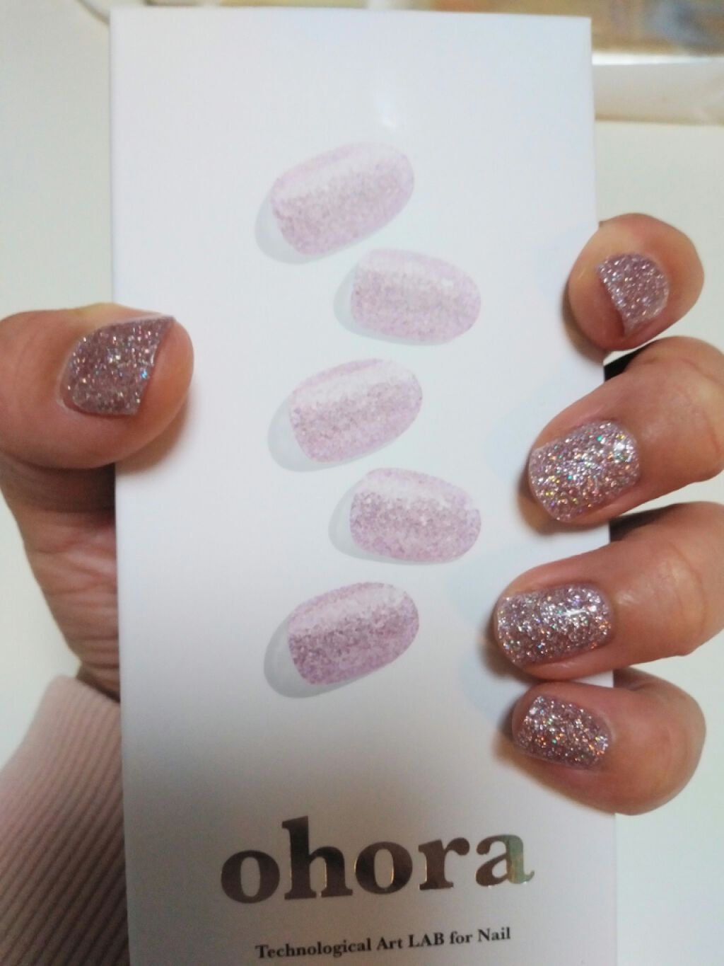 セミキュアジェルネイル(ハンド)/ohora/ネイルシールを使ったクチコミ(2枚目)