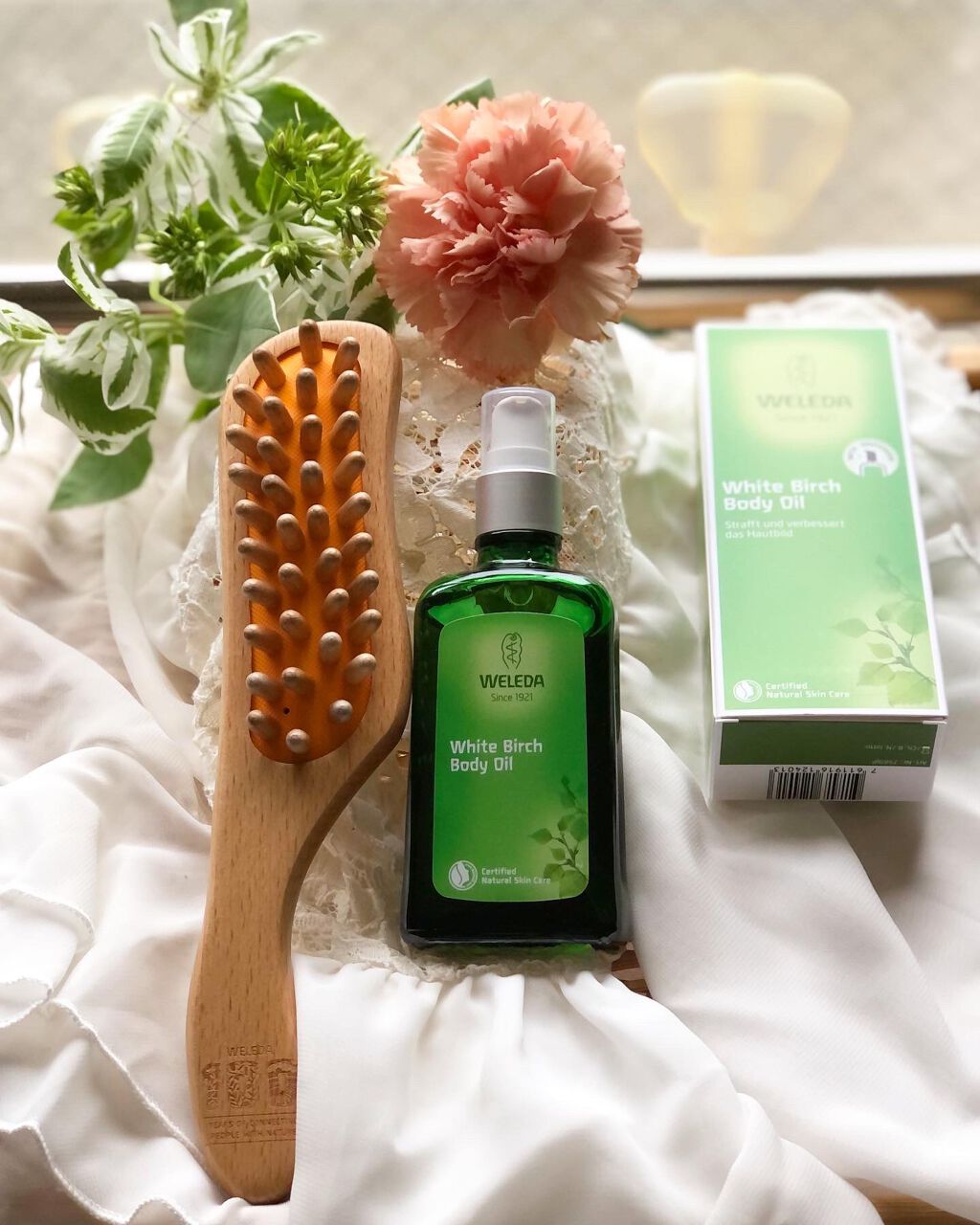 ホワイトバーチ フローイング ボディセット/WELEDA/ボディオイルを使ったクチコミ（1枚目）