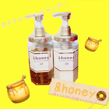 ディープモイスト シャンプー1.0/ヘアトリートメント2.0/&honey/市販シャンプーを使ったクチコミ(1枚目)