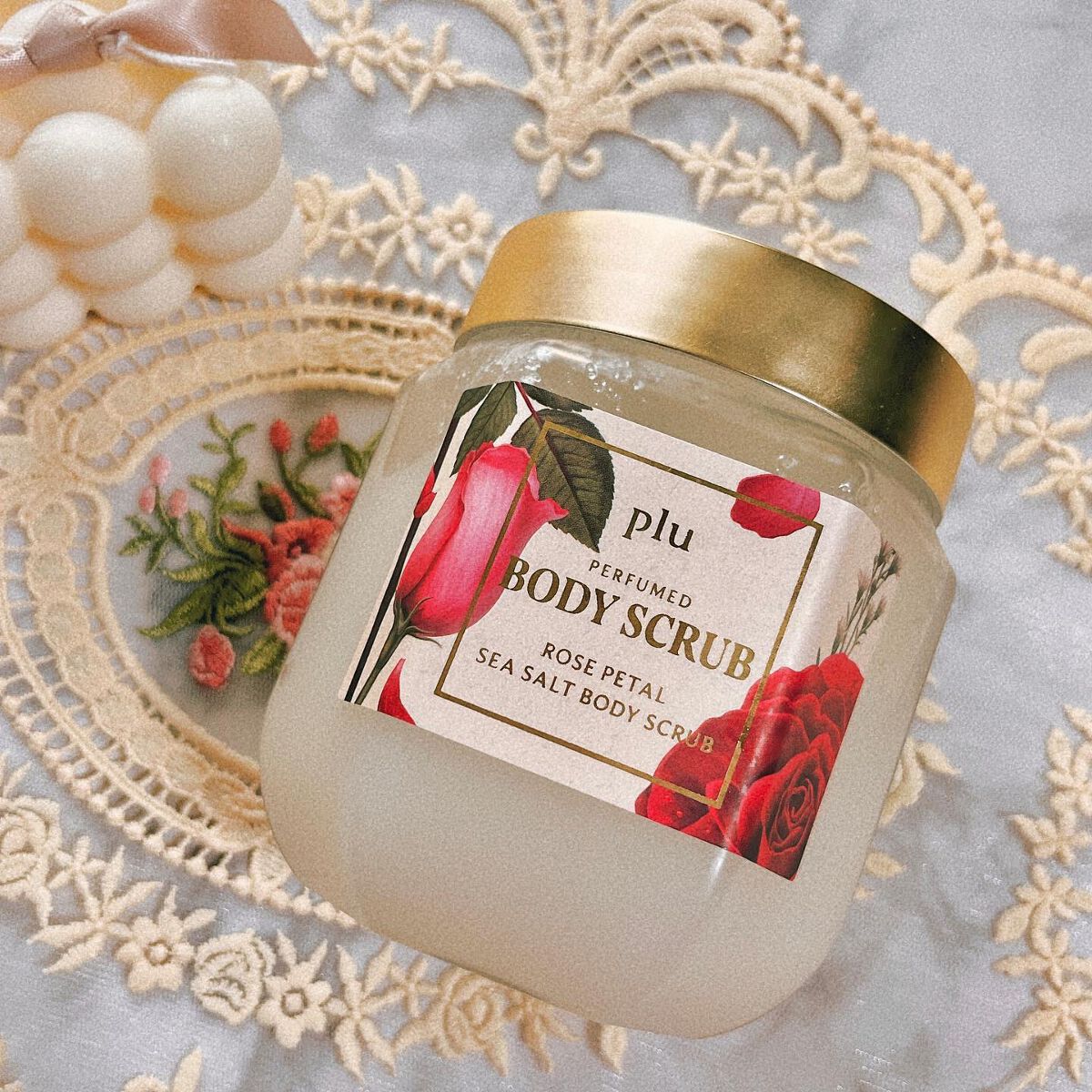 パヒュームドボディスクラブ ローズペタル/plu/ボディスクラブを使ったクチコミ（1枚目）