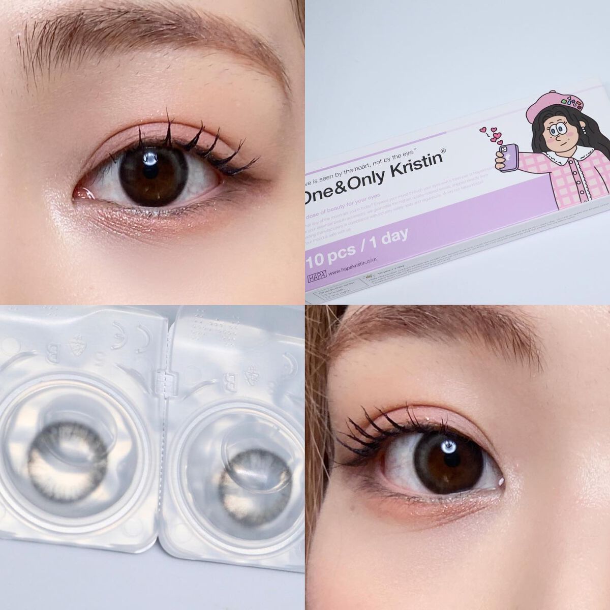 One & Only Kristin/Hapa kristin/カラーコンタクトレンズを使ったクチコミ（1枚目）