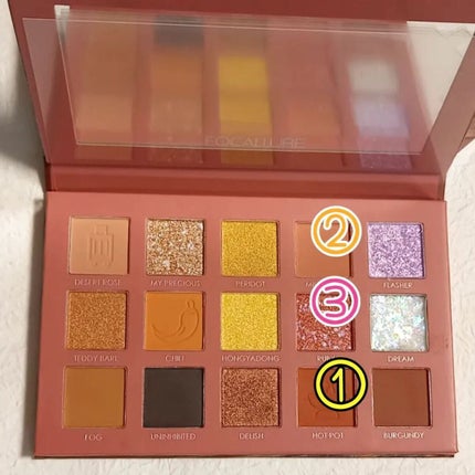 きつね on LIPS 「仕事のくせにーくせが強めのメイクするやつ👈本日のメイク🐥①を目..」(3枚目)