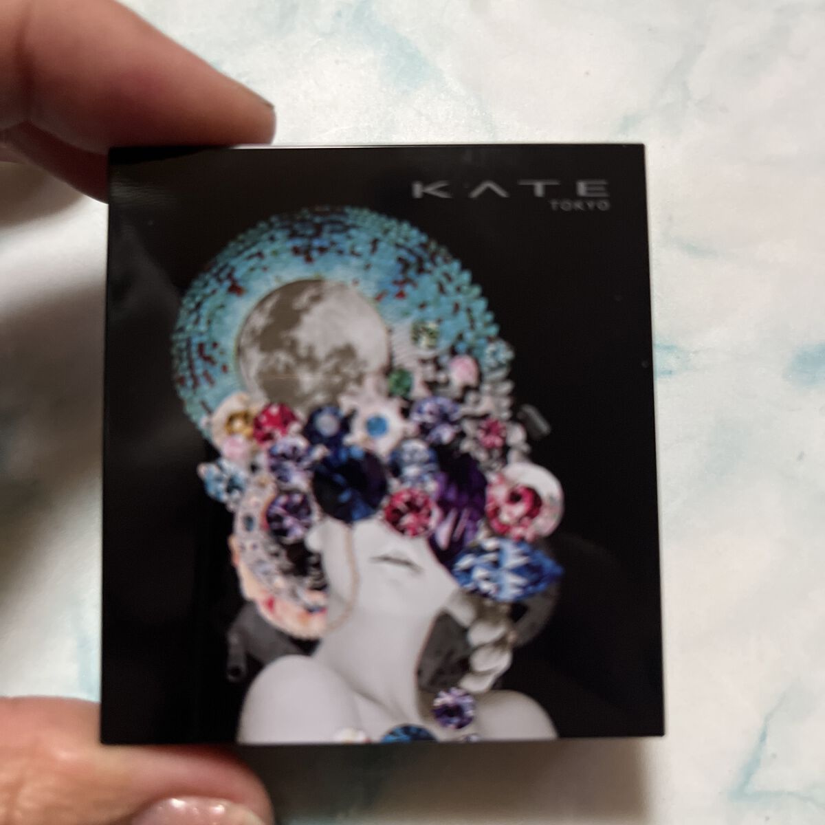 オーロラライズグロウハイライター EX-1 ブルー系/KATE/パウダーハイライトを使ったクチコミ（2枚目）