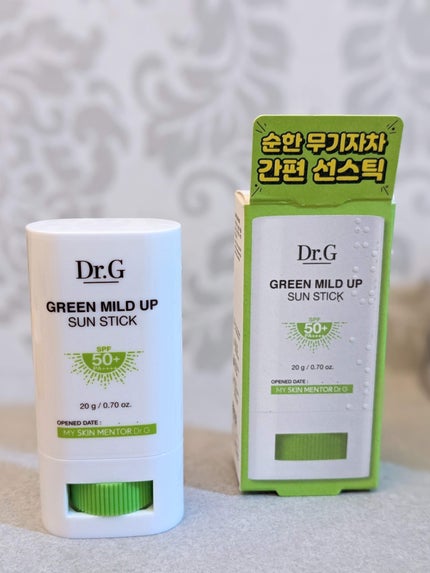 グリーンマイルドサンスティック SPF50+ PA++++/Dr.G/日焼け止めスティックを使ったクチコミ(1枚目)