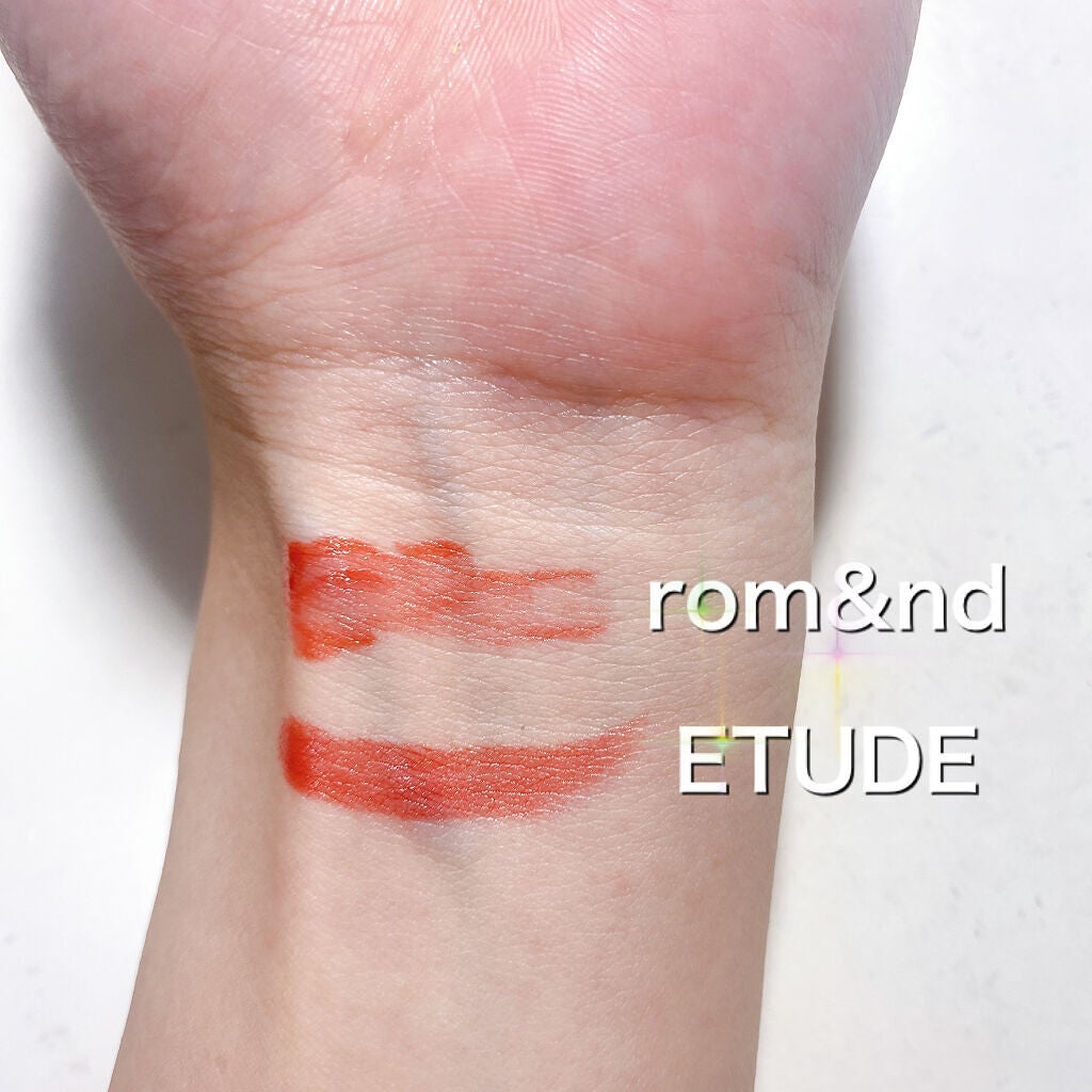 ジューシーラスティングティント/rom&nd/リップティントを使ったクチコミ(7枚目)