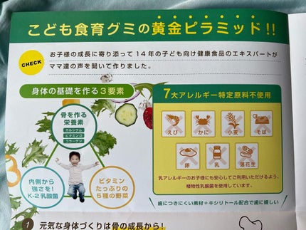 こども食育グミ/スクスクのっぽくん/健康サプリメントを使ったクチコミ(3枚目)