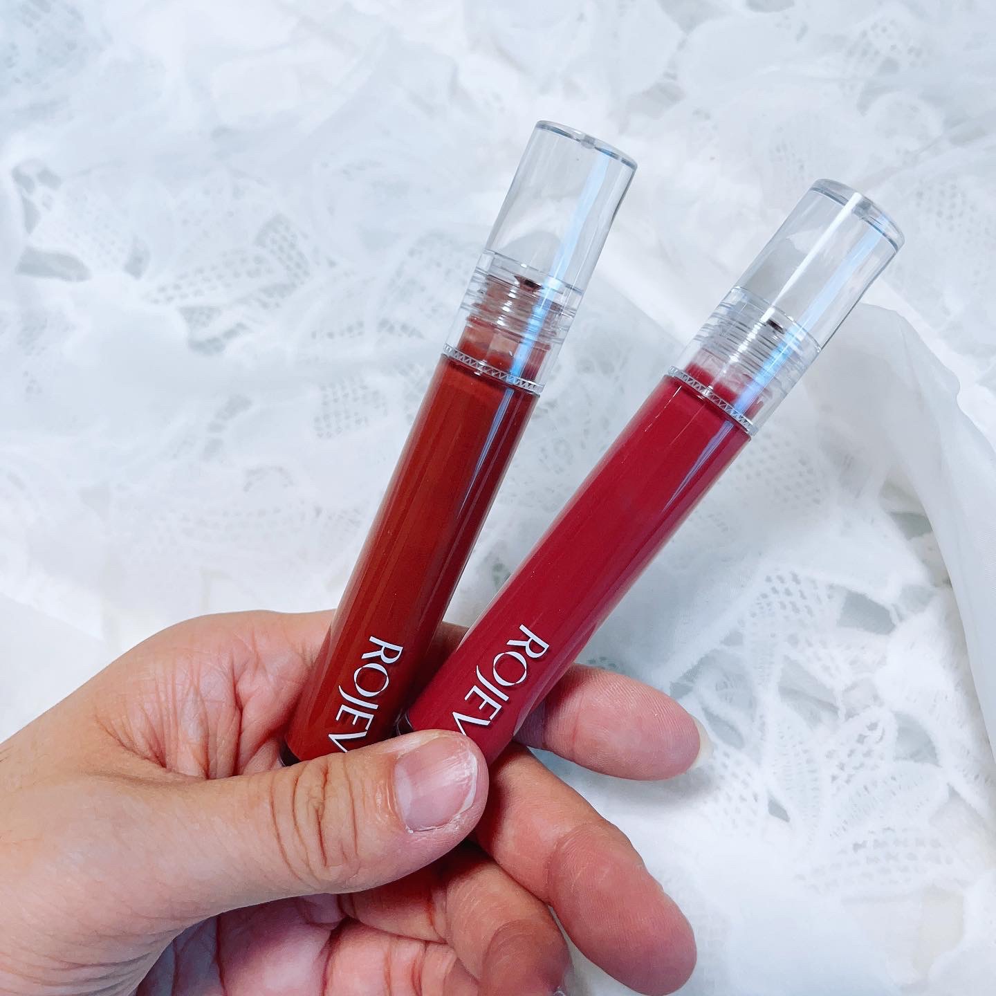 LIP PLUMPER GLAZE TINT/ROJEV/口紅を使ったクチコミ（2枚目）