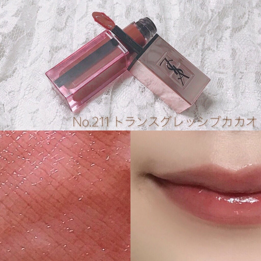ルージュ ピュールクチュール ヴェルニ ウォーターグロウ/YVES SAINT LAURENT BEAUTE/口紅を使ったクチコミ(8枚目)