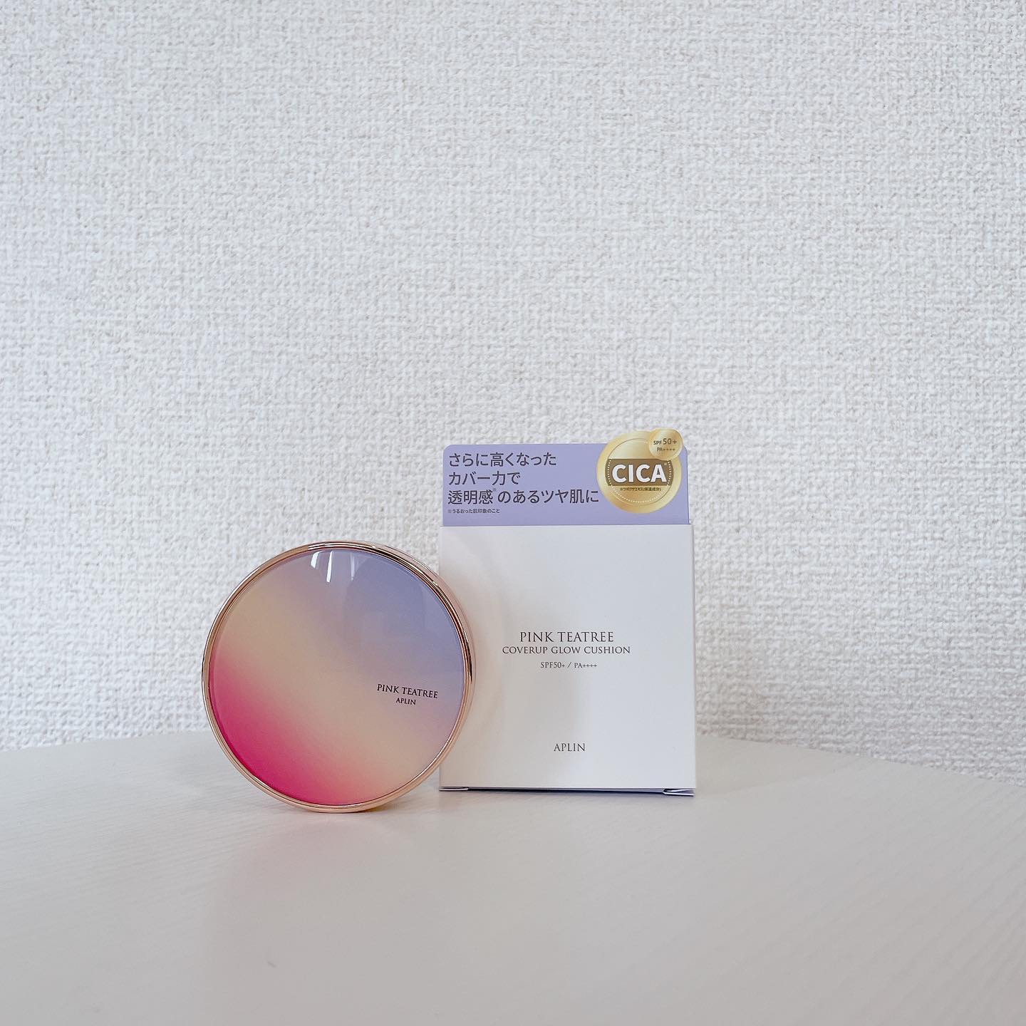 ピンクティーツリーカバーアップグロウクッション/APLIN/クッションファンデーションを使ったクチコミ（2枚目）