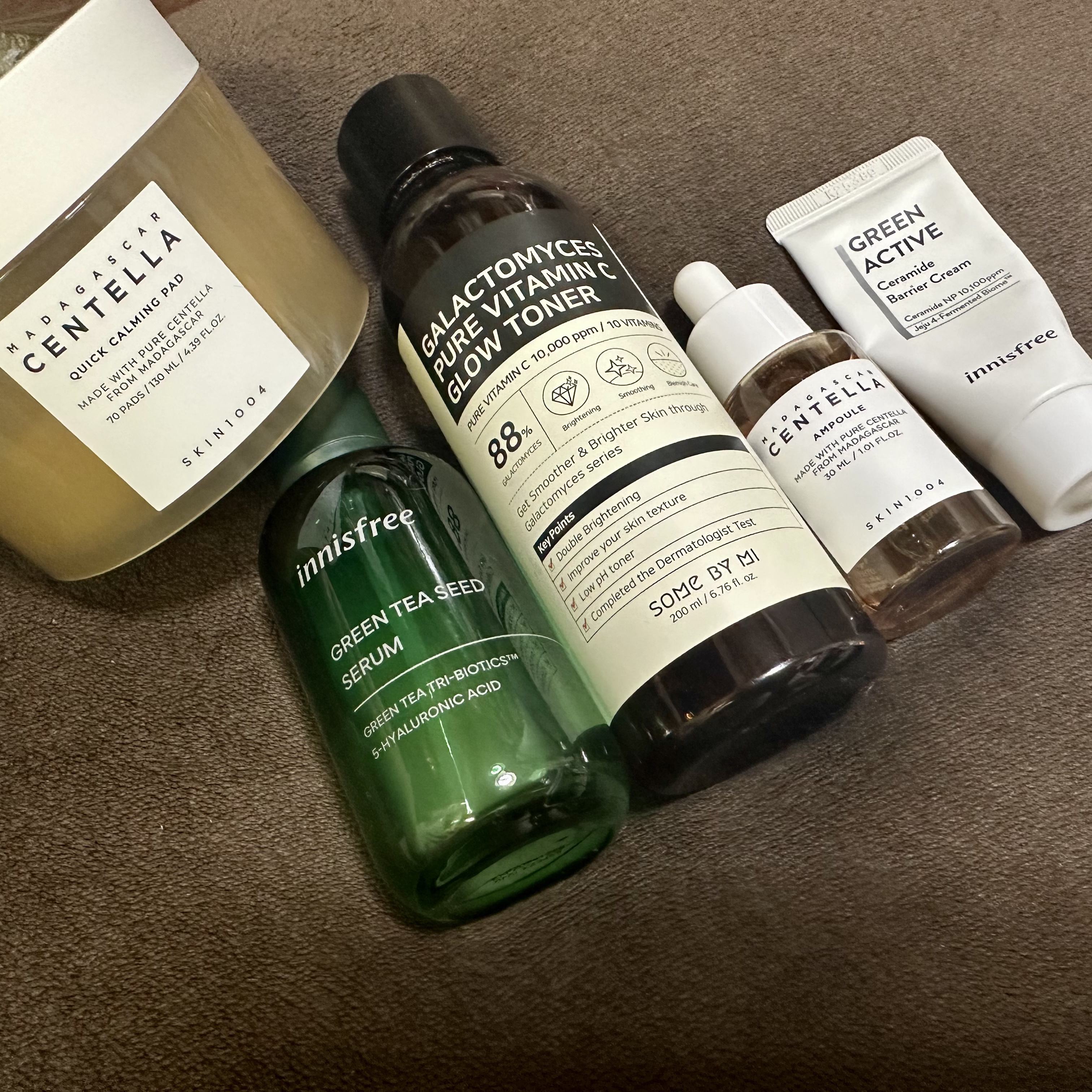 【9月29日 朝のスキンケア】


✼••┈┈••✼••┈┈••✼••┈┈••✼••┈┈••✼


［使った商品］

☑︎SKIN1004 センテラ クィックカーミングパッド
☑︎innisfree グリーンティーシード セラム N
☑︎S