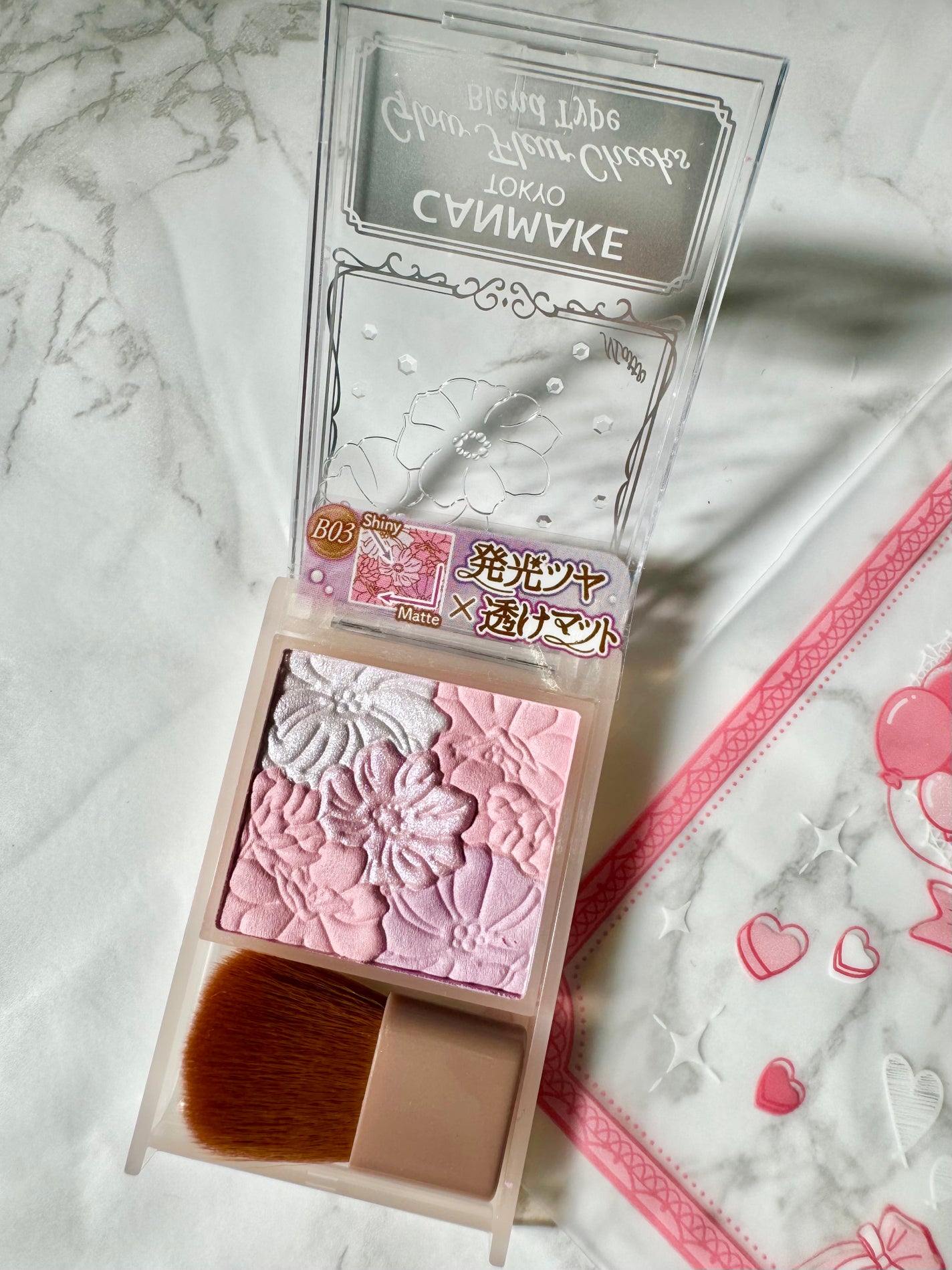 グロウフルールチークス(ブレンドタイプ)/キャンメイク/パウダーチークを使ったクチコミ(3枚目)