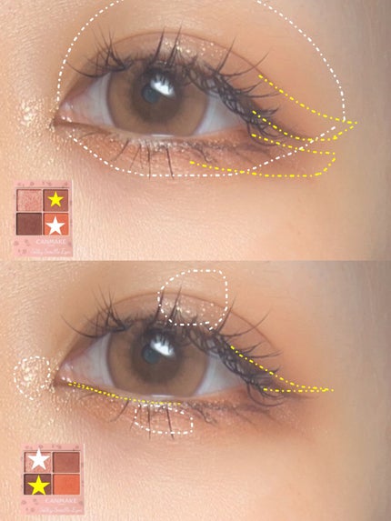 シルキースフレアイズ(マットタイプ)/キャンメイク/アイシャドウパレットを使ったクチコミ(2枚目)