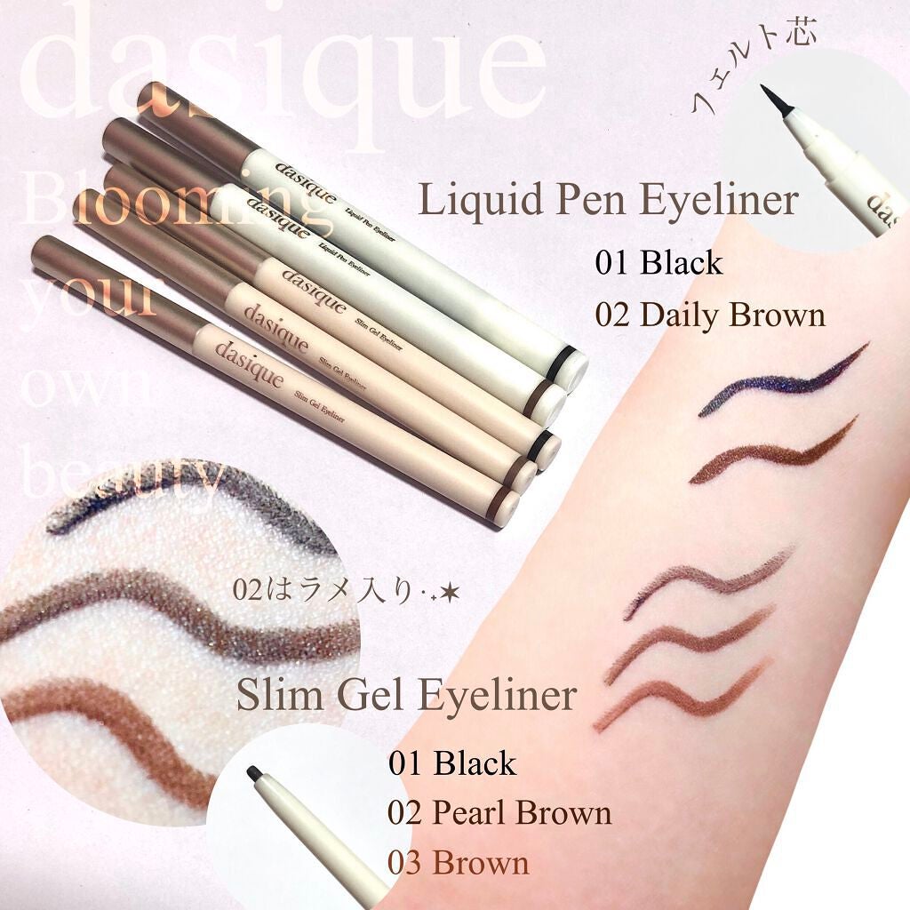 スリムジェルアイライナー/dasique/ジェルアイライナーを使ったクチコミ(1枚目)