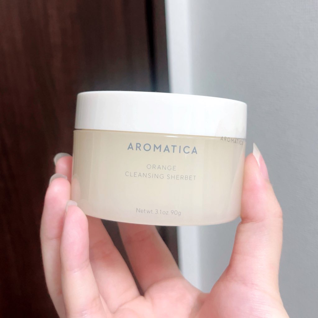 オレンジクレンジングシャーベット/AROMATICA/クレンジングバームを使ったクチコミ（1枚目）