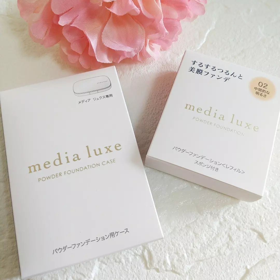パウダーファンデーション/media luxe/パウダーファンデーションを使ったクチコミ（2枚目）
