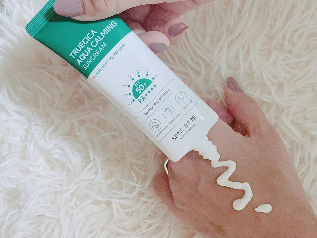 TRUECICA アクアカーミング日焼け止め/SOME BY MI/日焼け止めクリームを使ったクチコミ(1枚目)