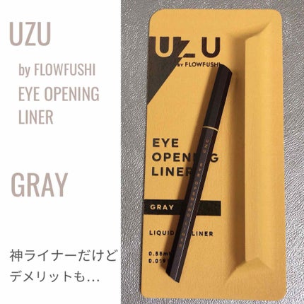 EYE OPENING LINER/UZU BY FLOWFUSHI/リキッドアイライナーを使ったクチコミ(1枚目)