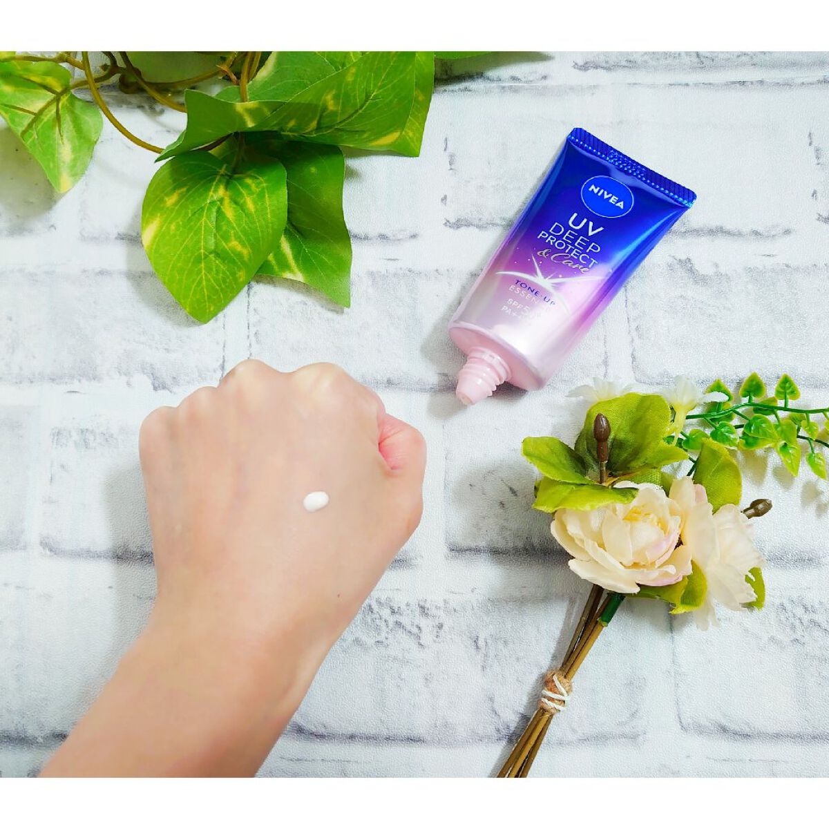 ニベアUV ディープ プロテクト&ケア トーンアップ エッセンス/ニベア/日焼け止めローションを使ったクチコミ(4枚目)