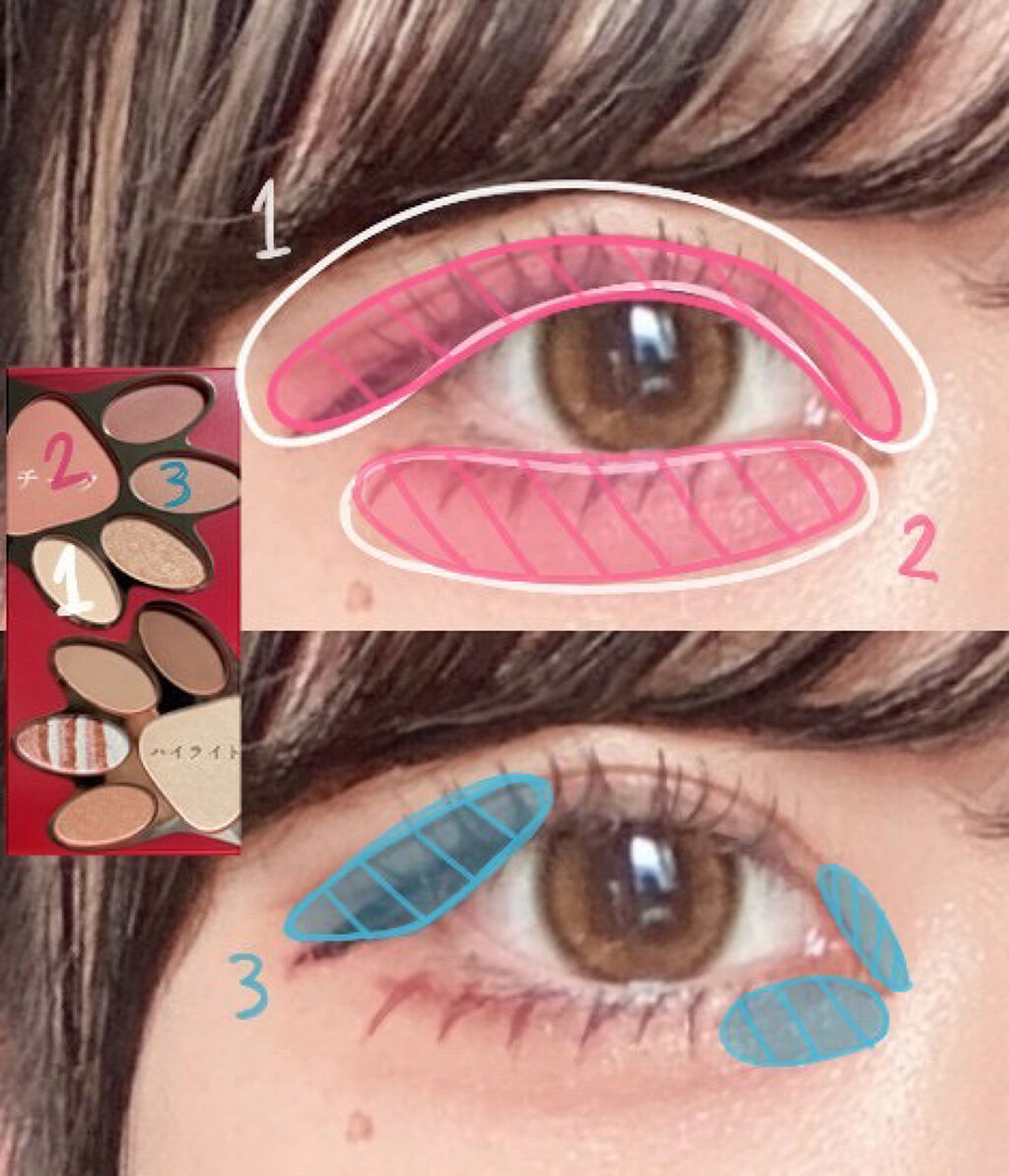 COLORKEY トラ十色アイシャドウパレットのクチコミ「＼にくきゅうアイシャドウ🐾／
《くすみピンク系地雷メイク🐈‍⬛🎀》

トラ十色パレットを使って.....」（3枚目）