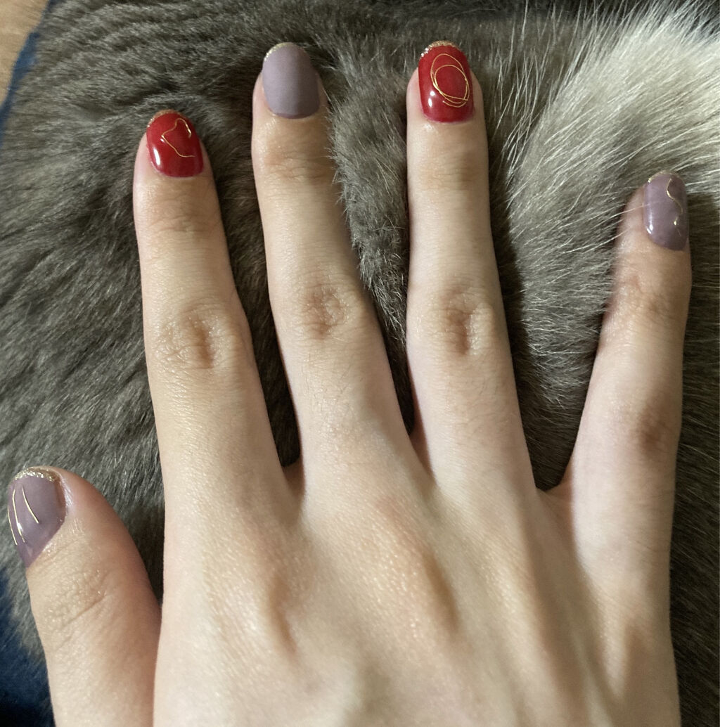 ジェルネイル（ライト対応）/セリア/ジェルネイルを使ったクチコミ（1枚目）