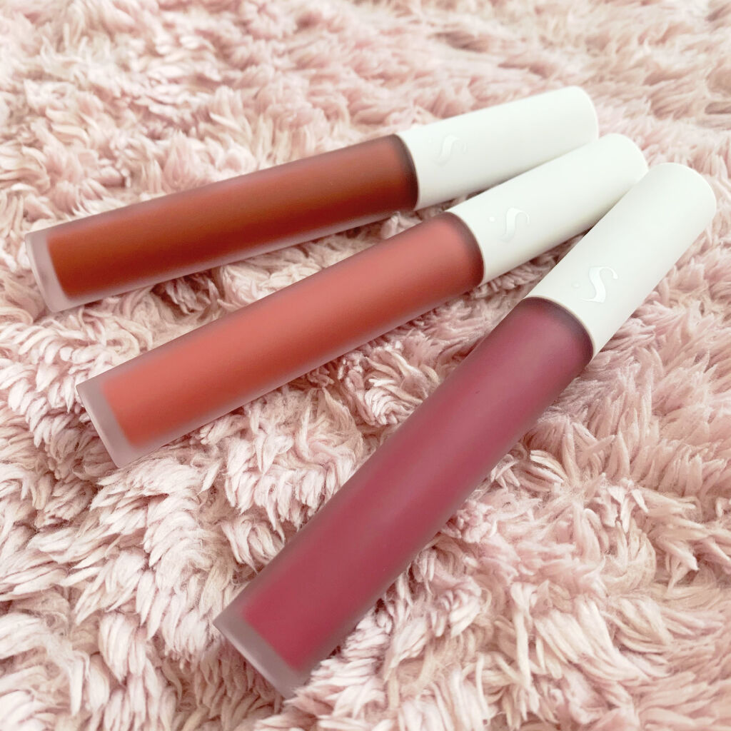 オールタイム ムード ベルベットティント 12AM どうしたの こんな遅い時間に〈ローズブリック〉/saat insight/リップティントを使ったクチコミ（3枚目）