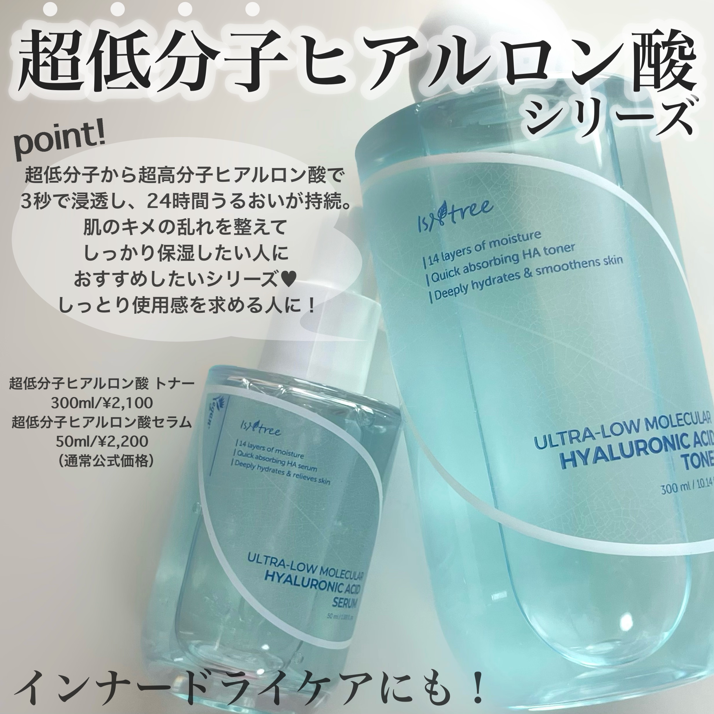 超低分子ヒアルロン酸セラム/Isntree/美容液を使ったクチコミ（2枚目）