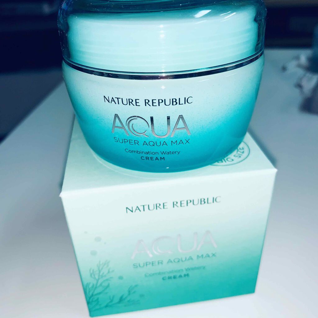 スーパーアクアマックス水分クリーム/ネイチャーリパブリック/フェイスクリームを使ったクチコミ(1枚目)