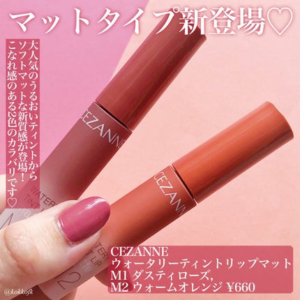 ウォータリーティントリップ マット/CEZANNE/リップティントを使ったクチコミ(2枚目)
