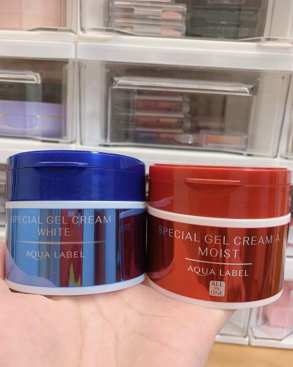 スペシャルジェルクリーム(モイスト)/アクアレーベル/オールインワン化粧品を使ったクチコミ(4枚目)