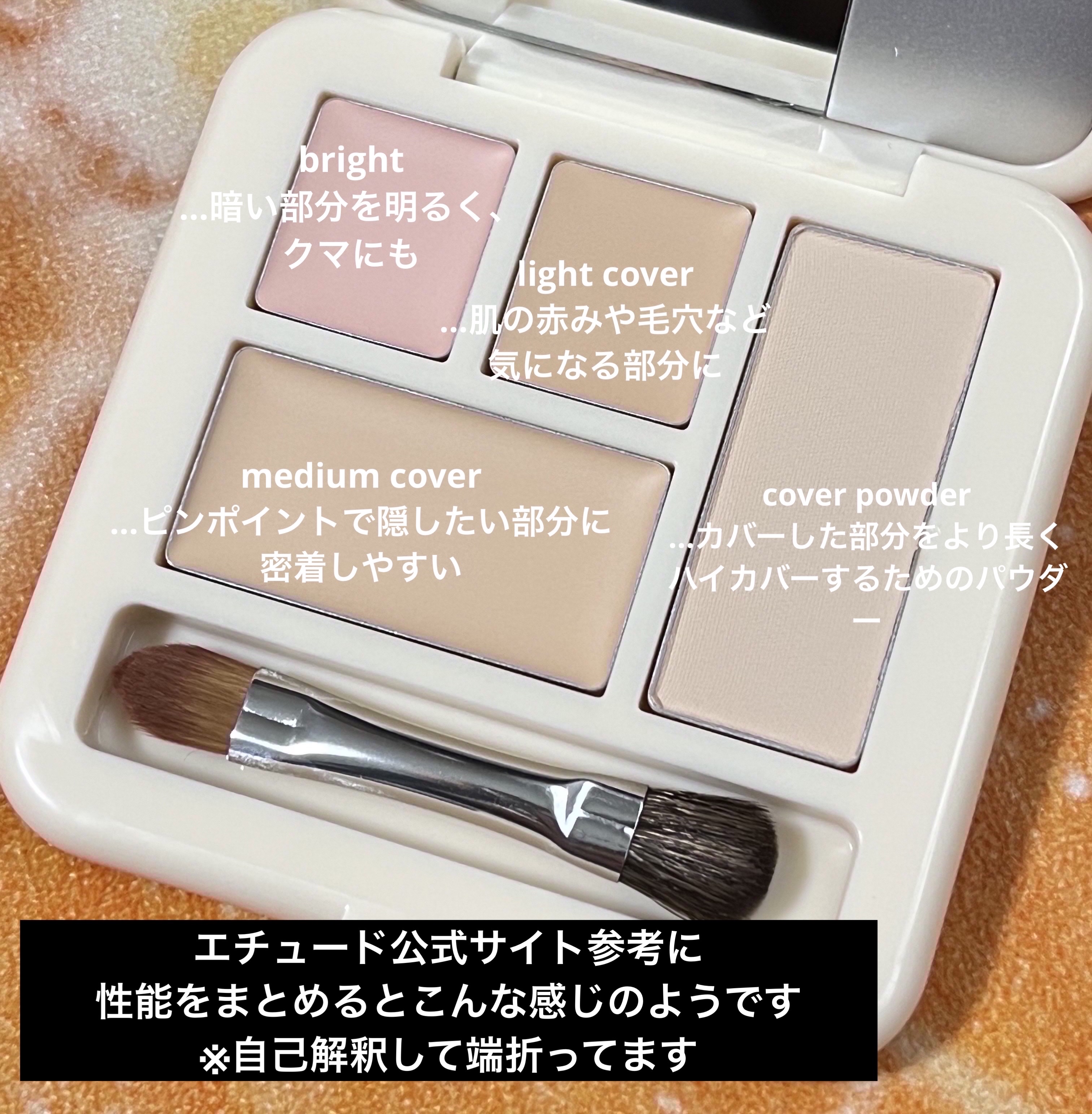 ダブルラスティング コンシーラーパレット/ETUDE/パレットコンシーラーを使ったクチコミ（2枚目）